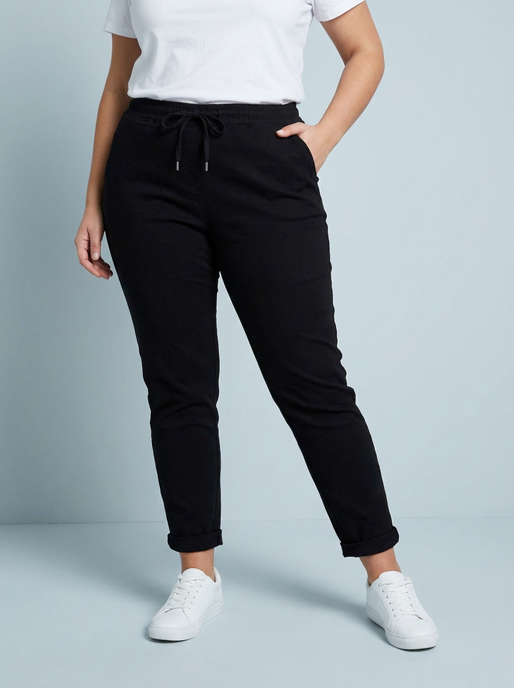 "CARMELA" Corduroy Trouser-Black