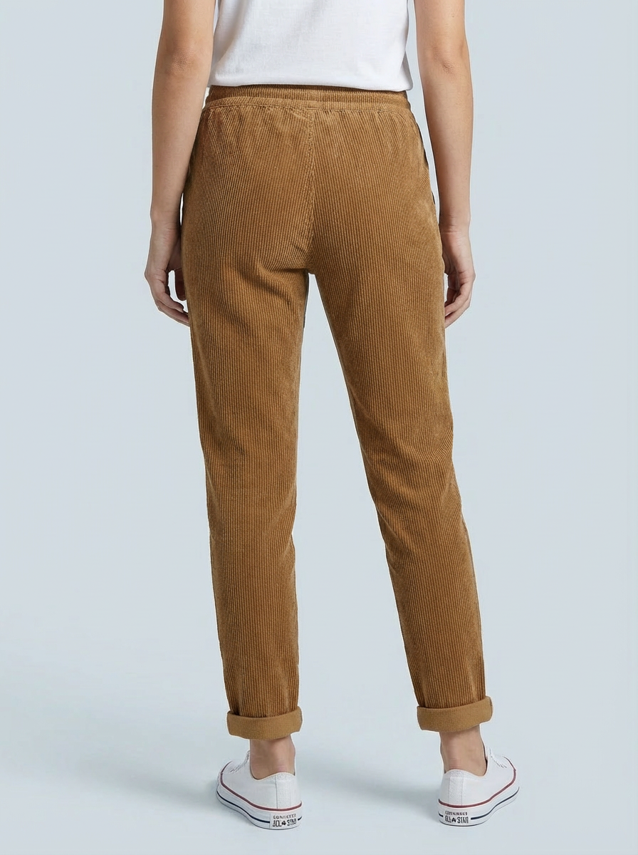 "CARMELA" Corduroy Trouser-Tan