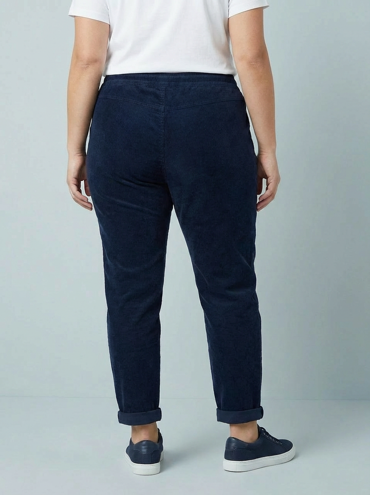 "CARMELA" Corduroy Trouser-Navy