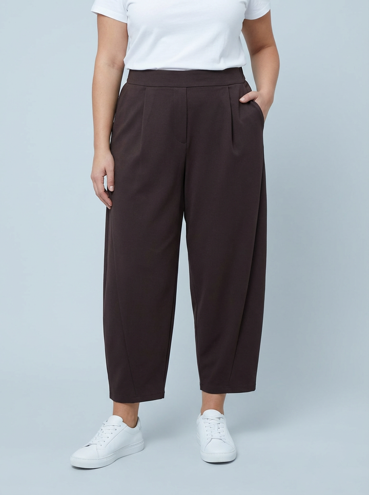 "LISA" Scuba Trousers-Brown