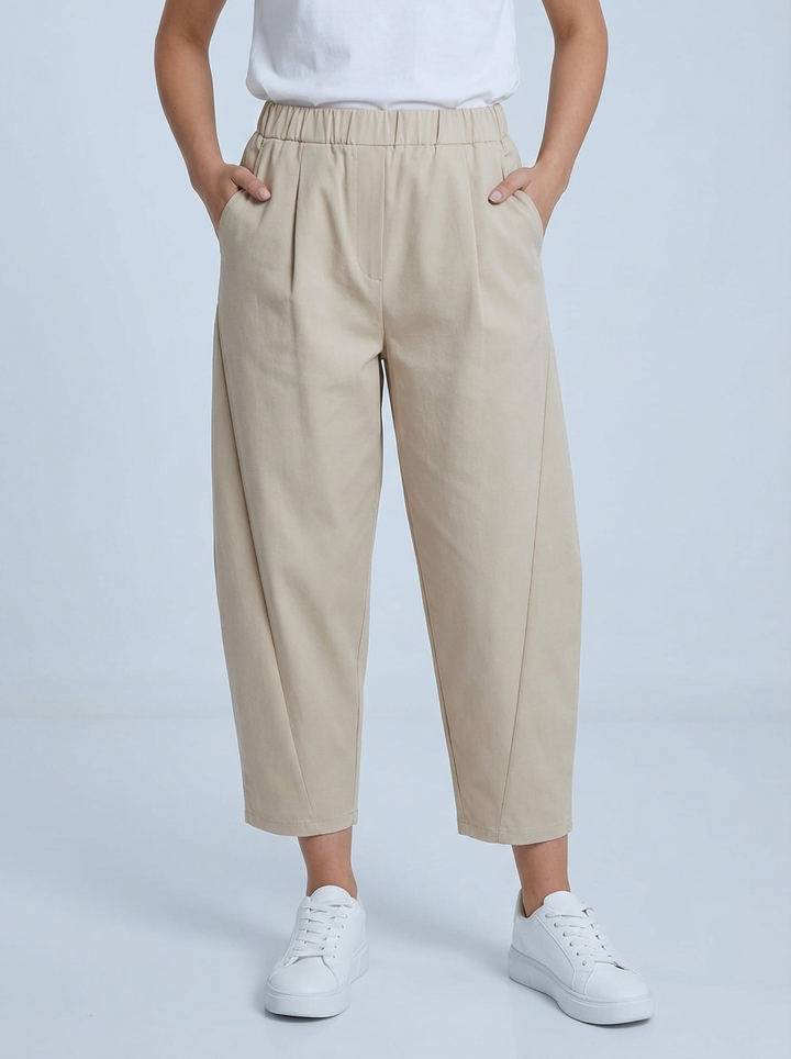 "LISA" Scuba Trousers-Stone