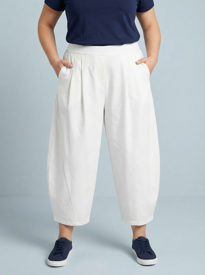 "LISA" Scuba Trousers-White