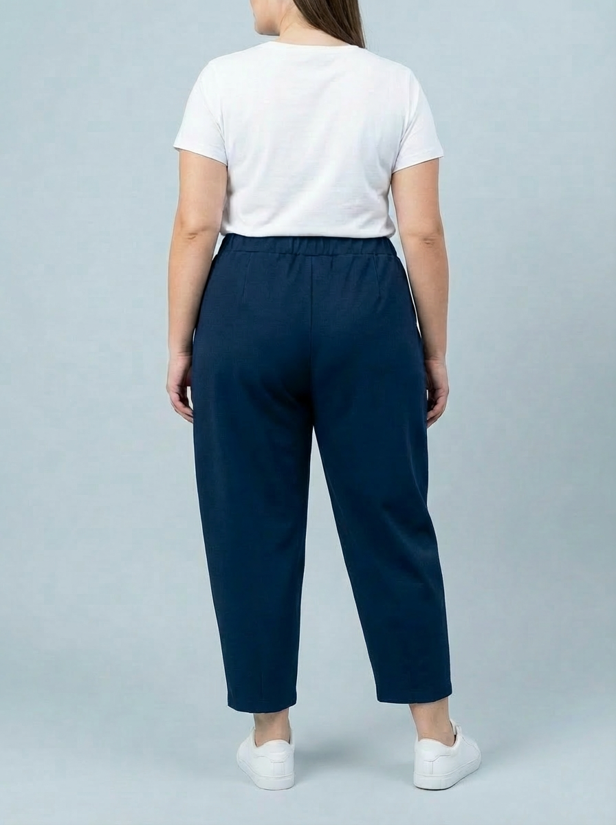 "LISA" Scuba Trousers-Navy