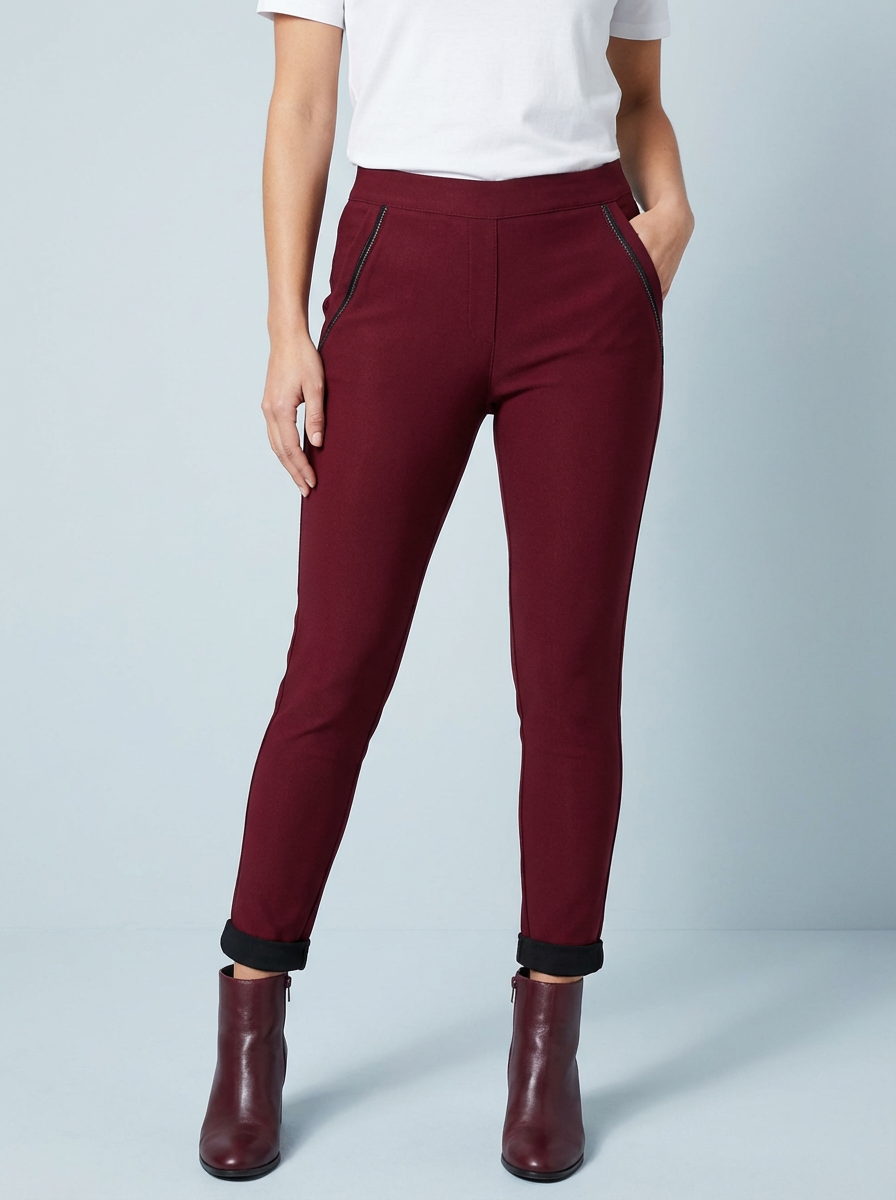 "PARIS" Super Soft Leggings - Burgundy