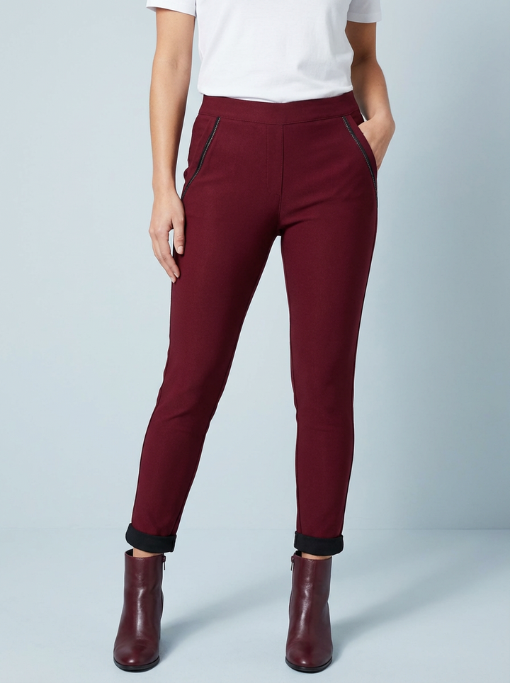 "PARIS" Super Soft Leggings - Burgundy