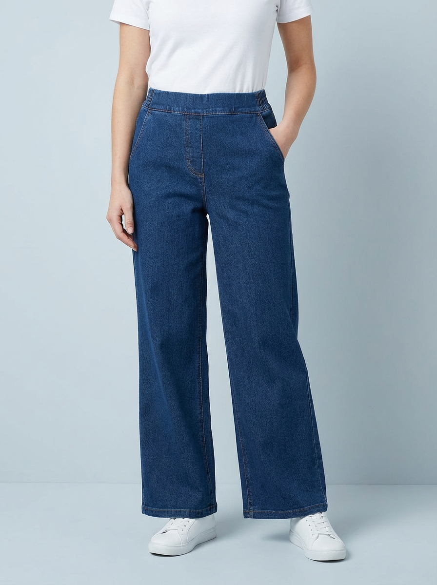 "CARMELA" Bootcut Trouser-Dark Denim