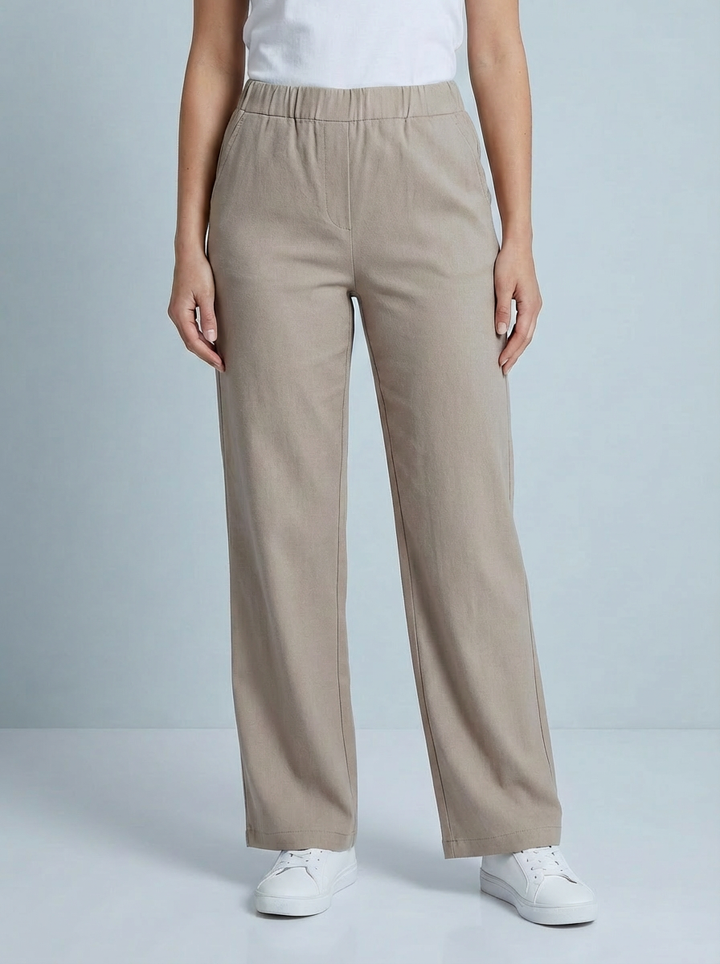 "CARMELA" Bootcut Trouser-Stone