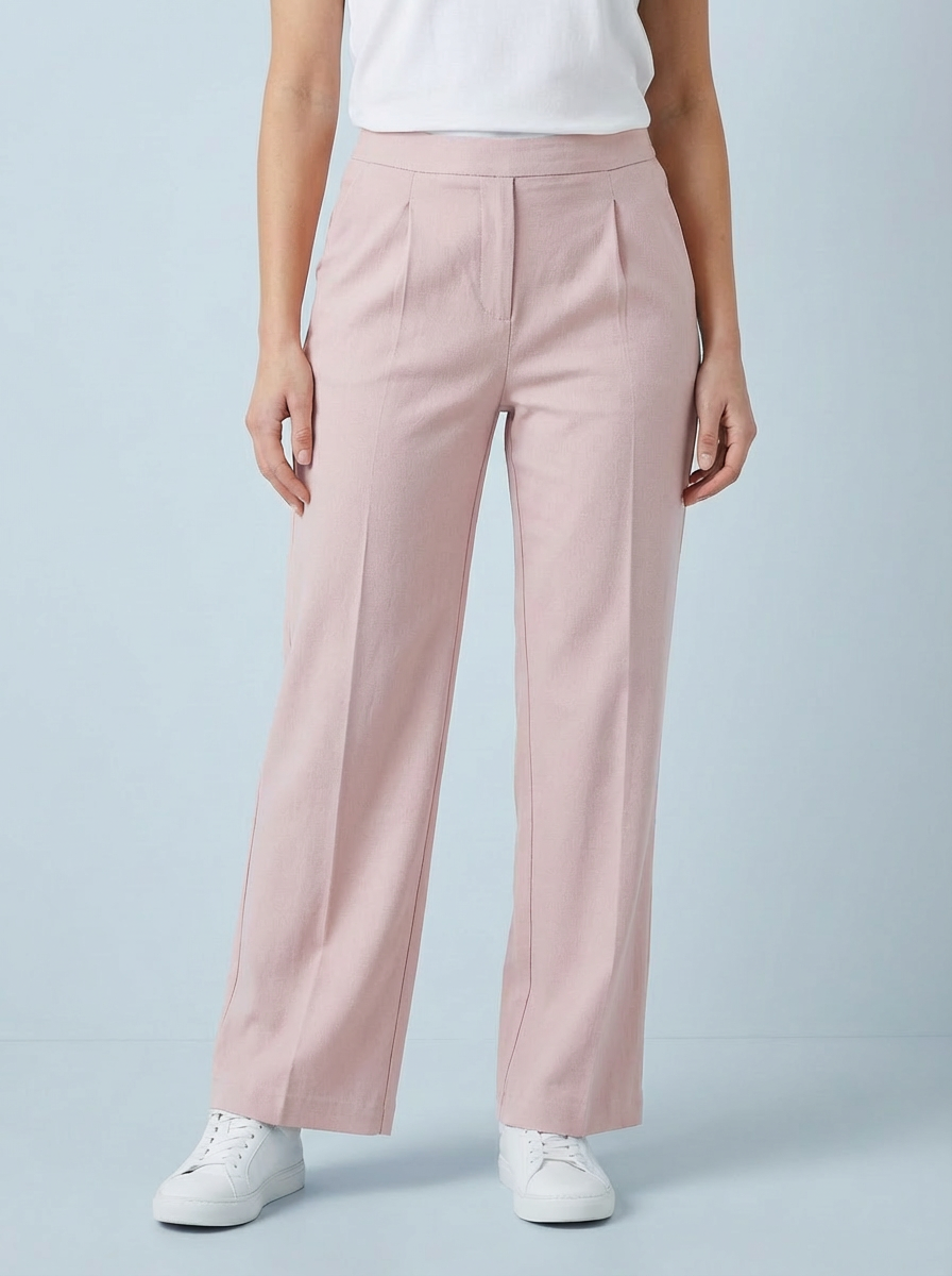 "CARMELA" Bootcut Trouser-Blush Pink