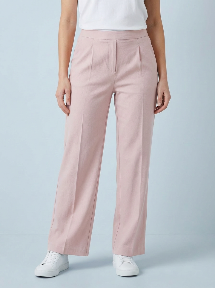 "CARMELA" Bootcut Trouser-Blush Pink