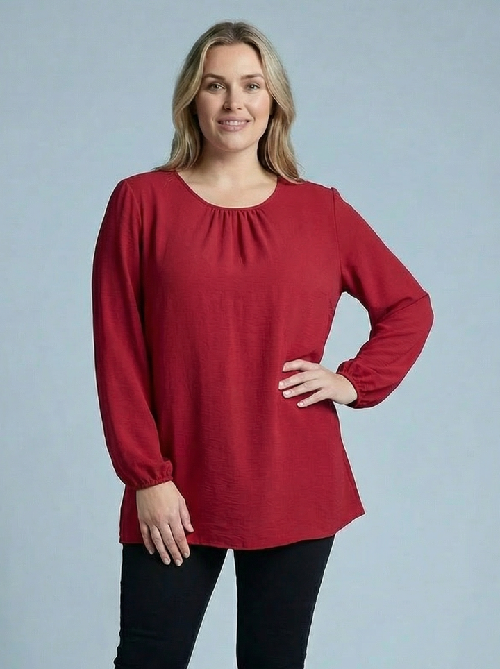 “RACHEL” Blouse / Tunic - Burgundy