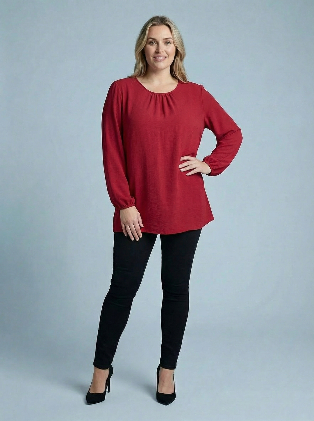 “RACHEL” Blouse / Tunic - Burgundy