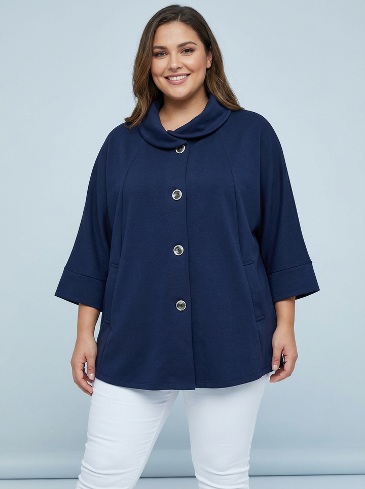 “JUSTINE” Scuba Jacket - Navy