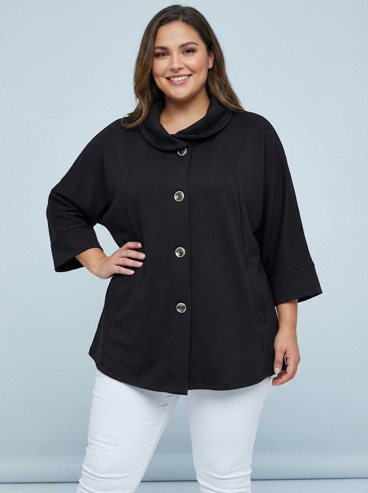 “JUSTINE” Scuba Jacket - Black