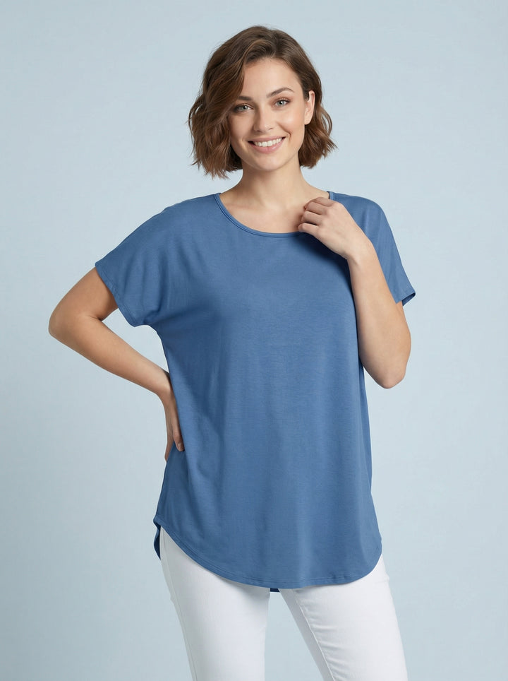 “ARABELLA” T-Shirt - Denim Blue