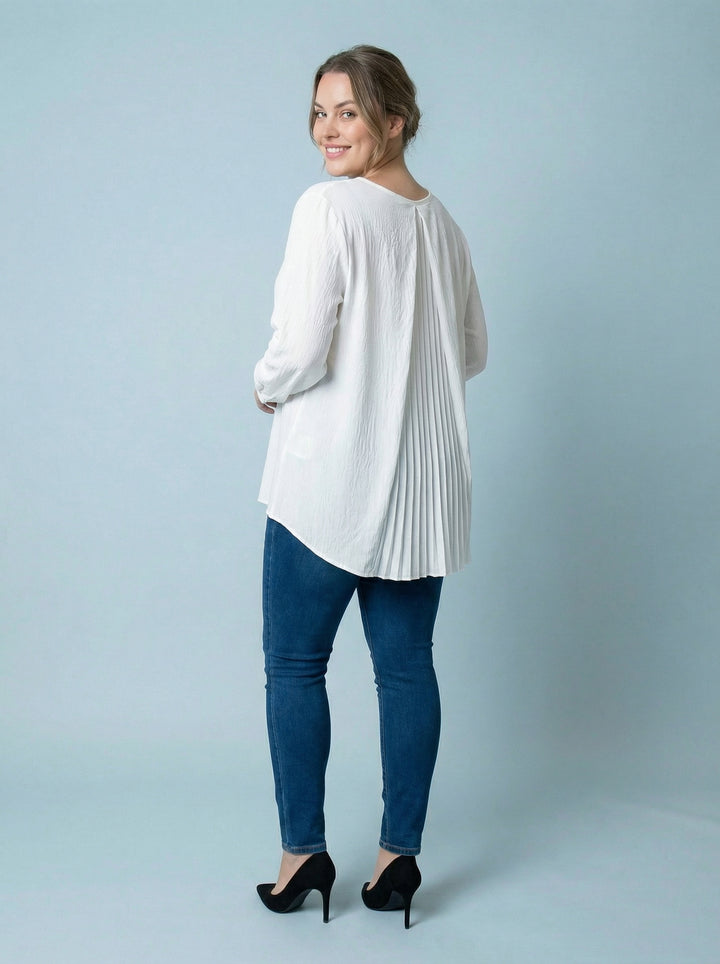 “EMILY” High Low Blouse / Tunic - White