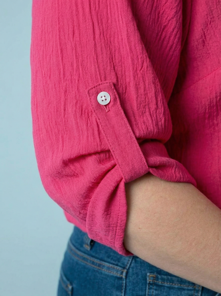 “EMILY” High Low Blouse / Tunic - Cerise Pink