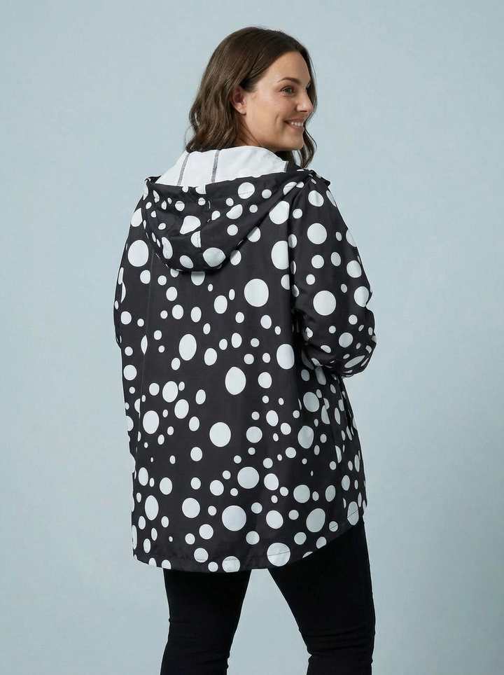 "CECE" PREMIUM COLLECTION Hooded Jacket - Black & White