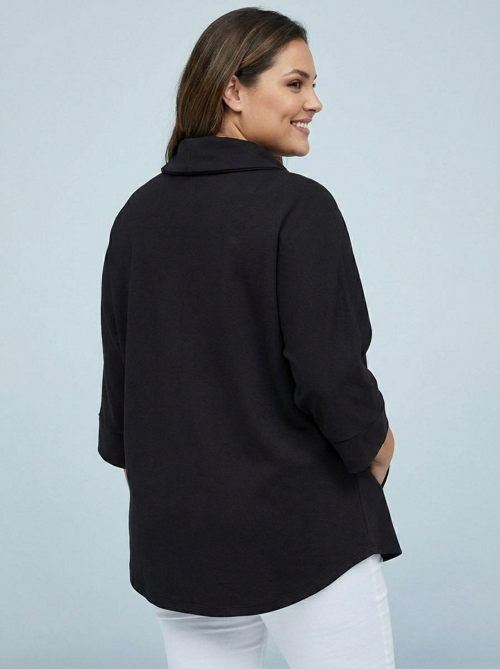 “JUSTINE” Scuba Jacket - Black