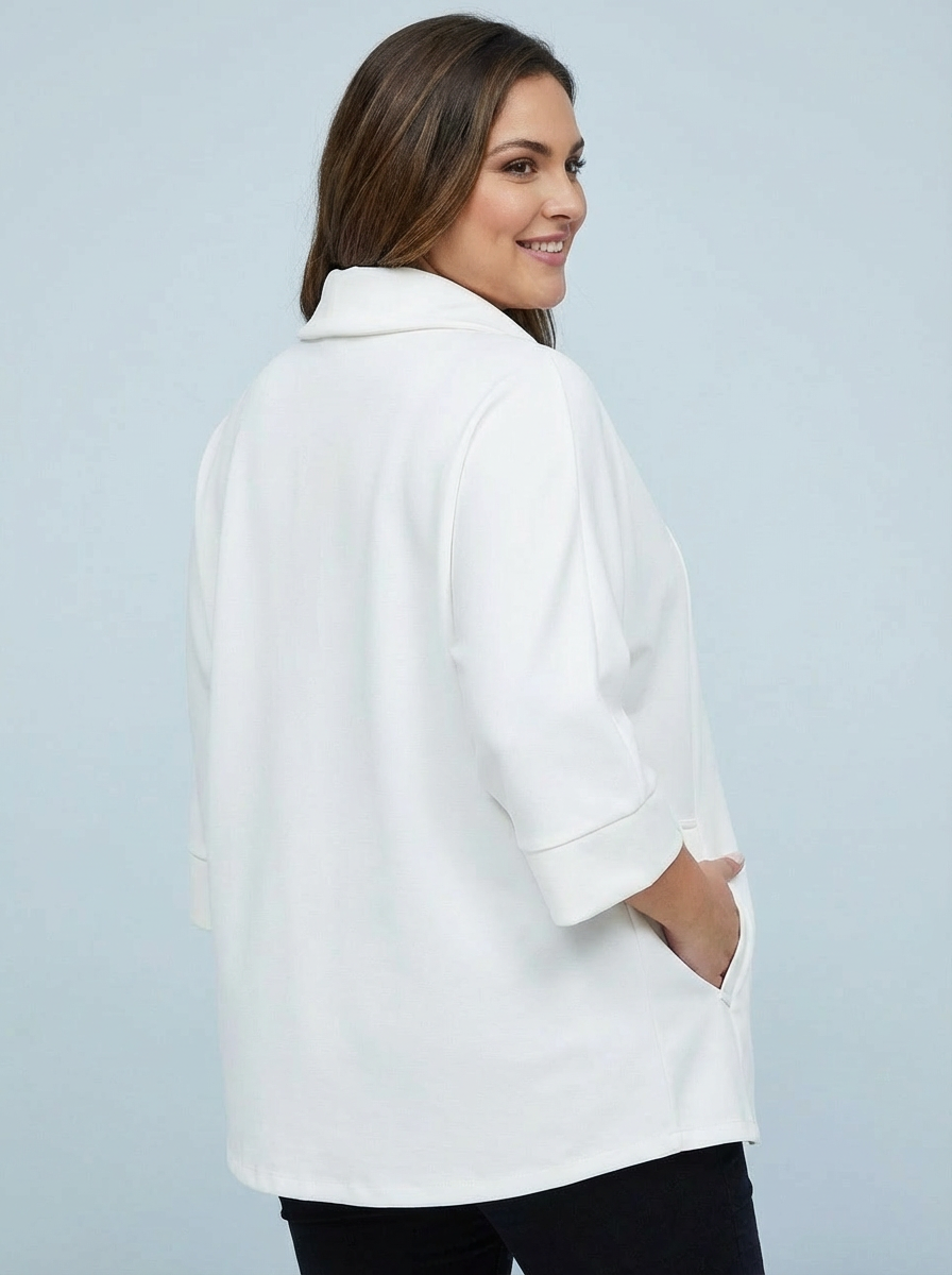 “JUSTINE” Scuba Jacket - Off White