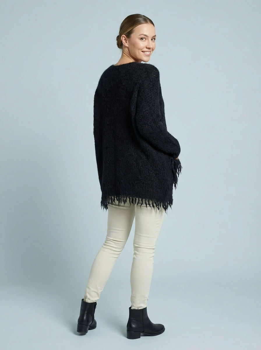 “HAZEL” Knit Jumper - Black