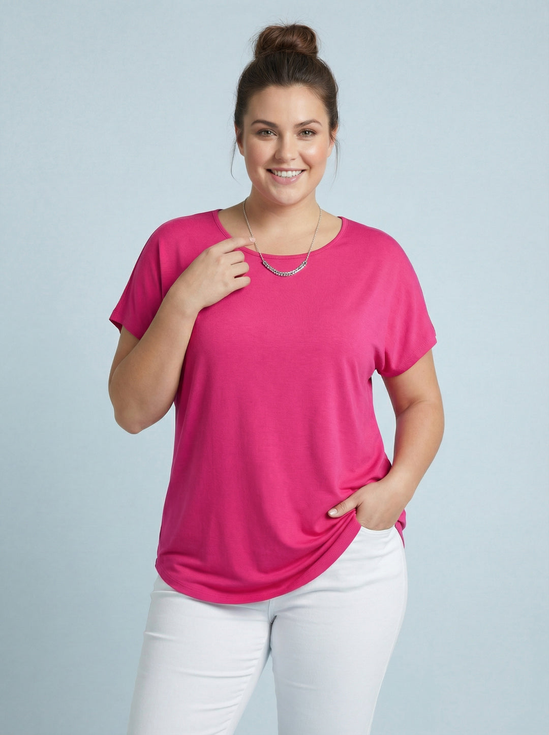 “ARABELLA” T-Shirt - Cerise Pink