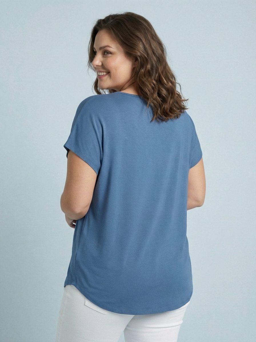 “ARABELLA” T-Shirt - Denim Blue