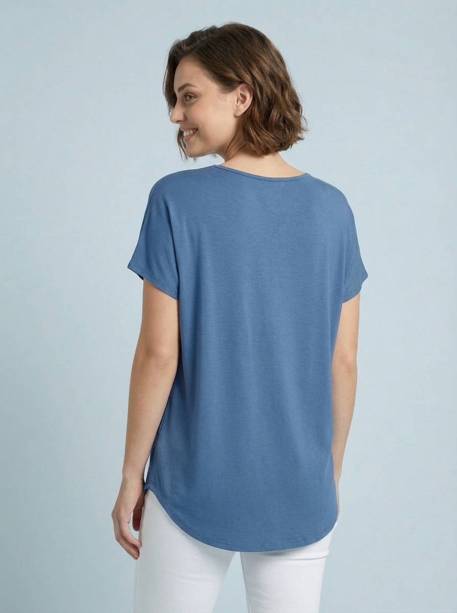 “ARABELLA” T-Shirt - Denim Blue