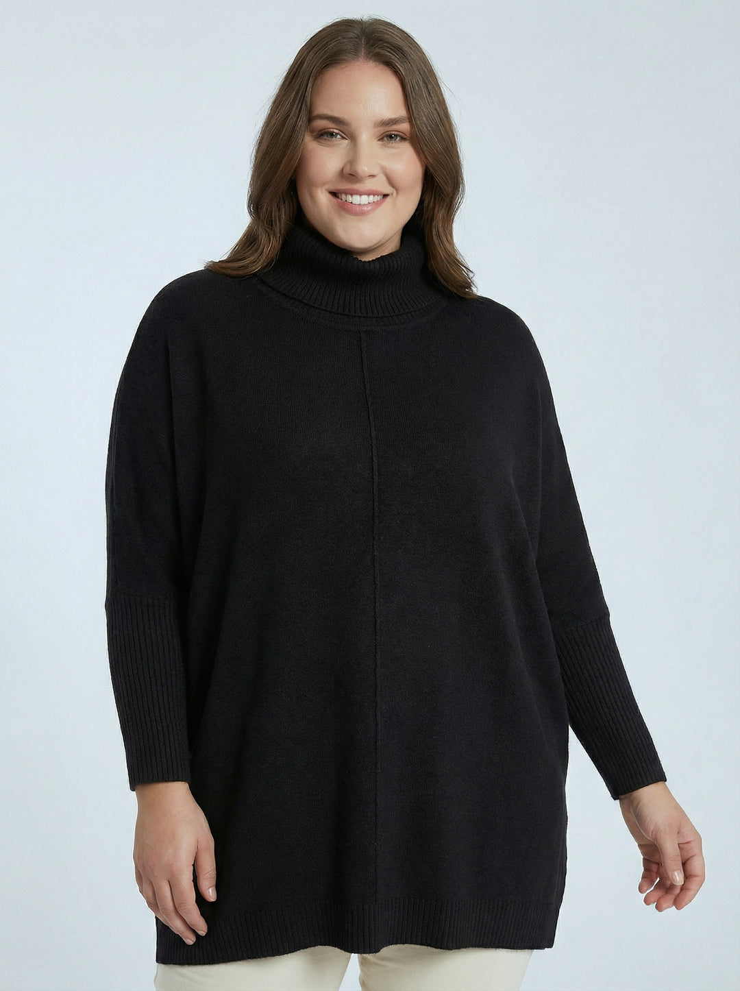 “SHIELA” Roll Neck Jumper - Black