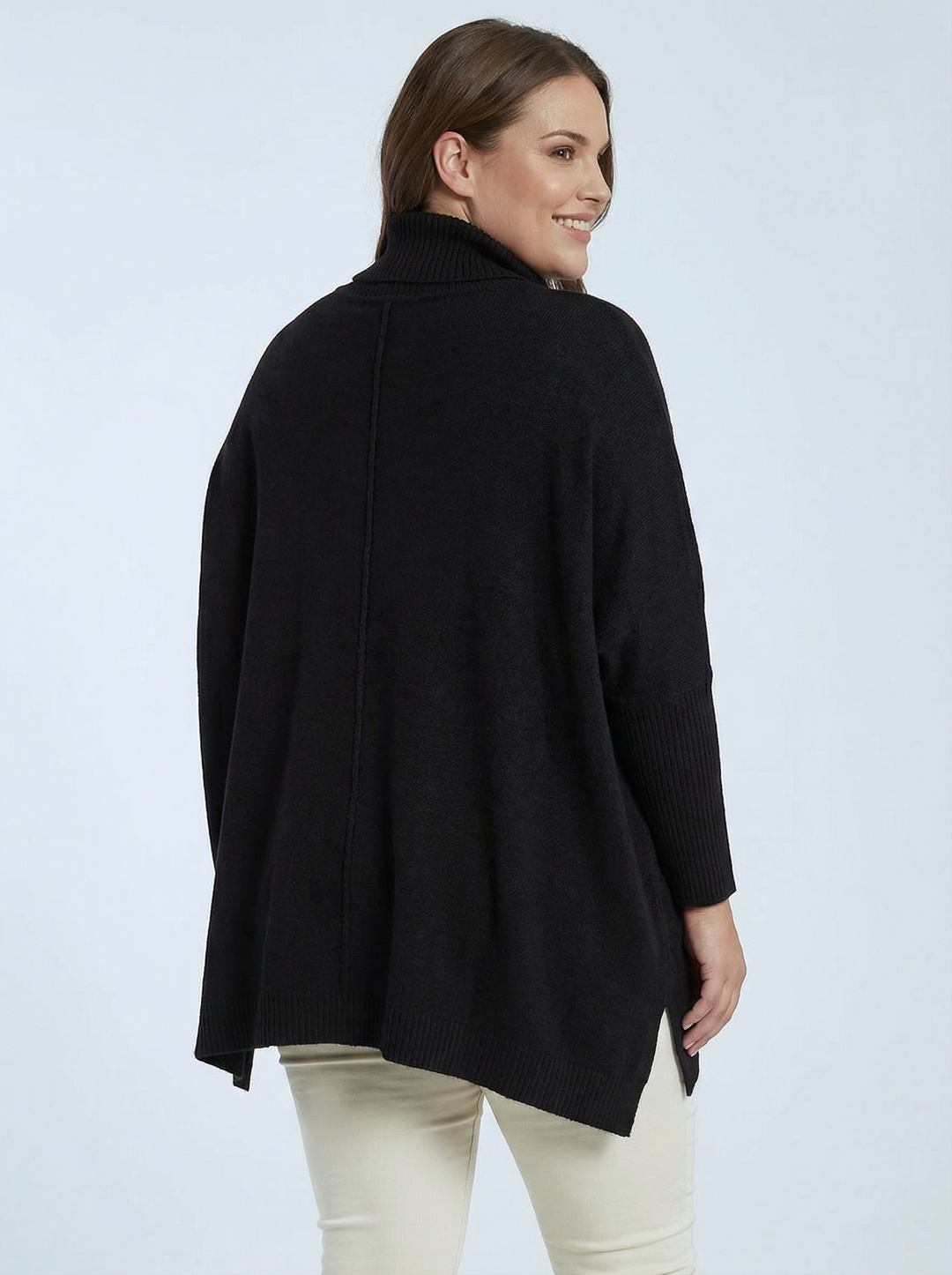 “SHIELA” Roll Neck Jumper - Black