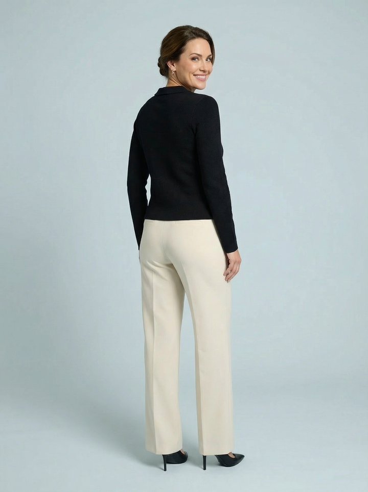 “VICTORIA” Slim Fit Short Cardigan - Black