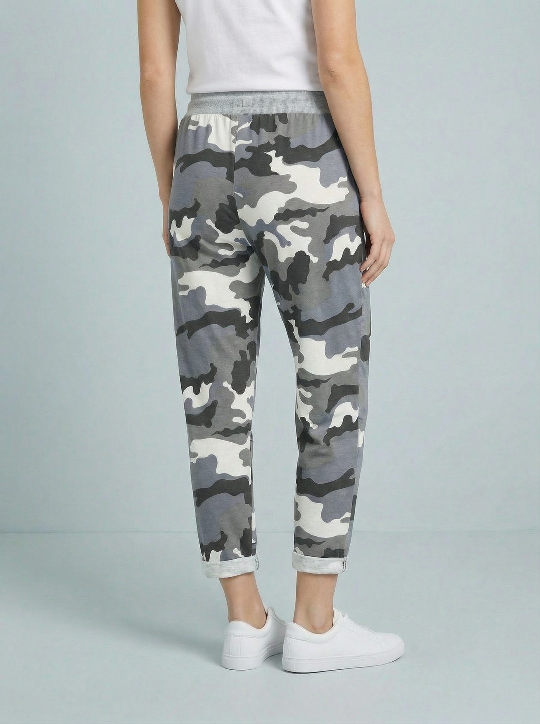 "RIO" Magic Trouser - Camo Print - Grey