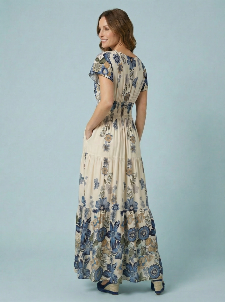 "PEYTON" Artistic Print Maxi Dress