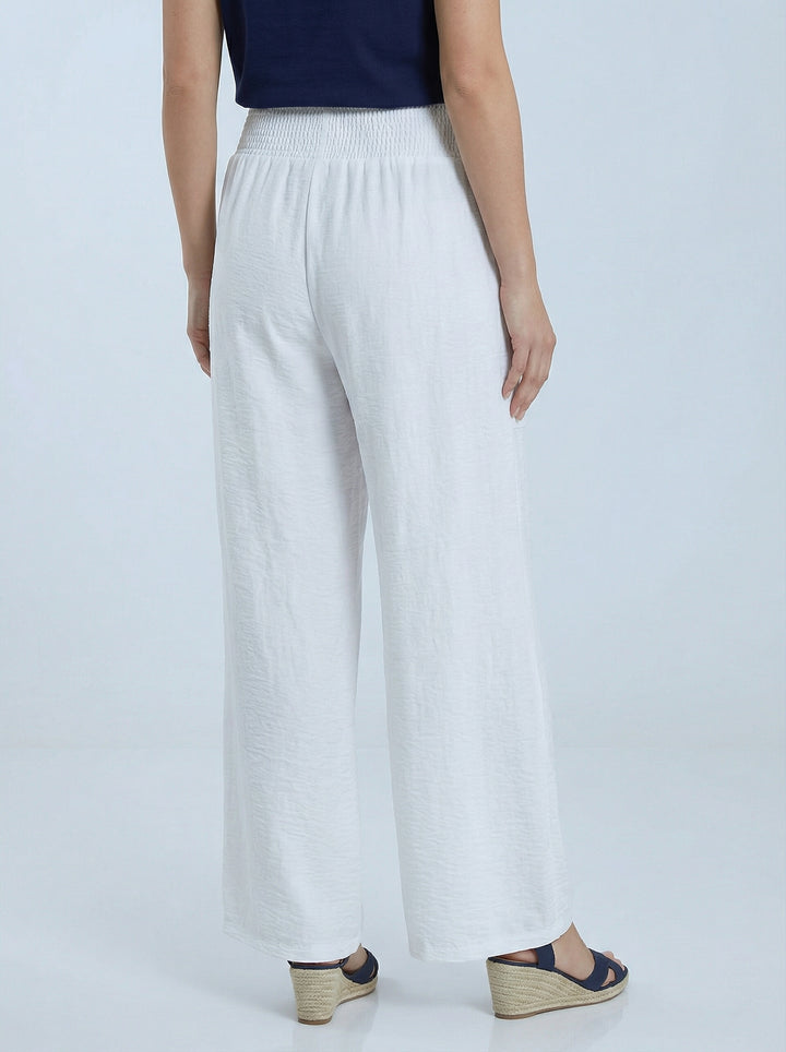 "ALLEGRA" Wide Leg Trousers - White