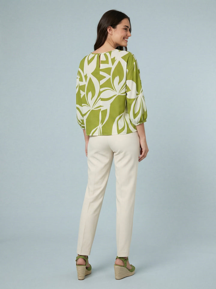 "CHLOE” Artistic Print Blouse