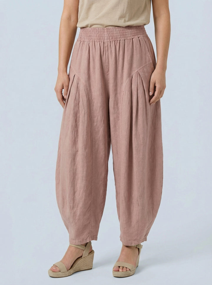 "FLORENCE”  Barrel Trousers - Blush Pink