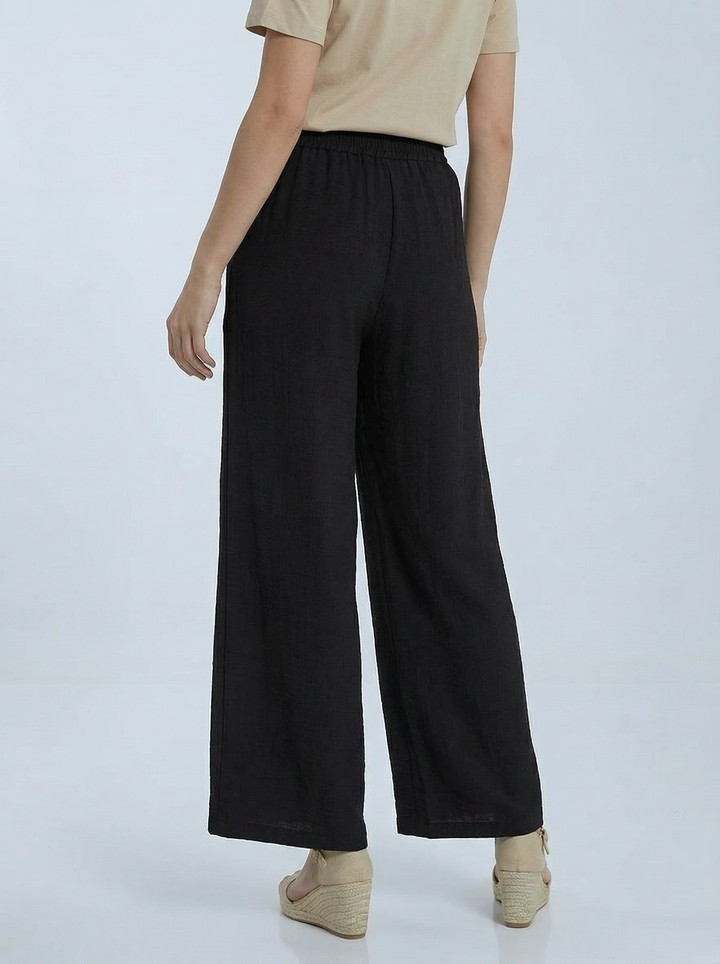 "TILLY” Wrap Over Trousers  - Black