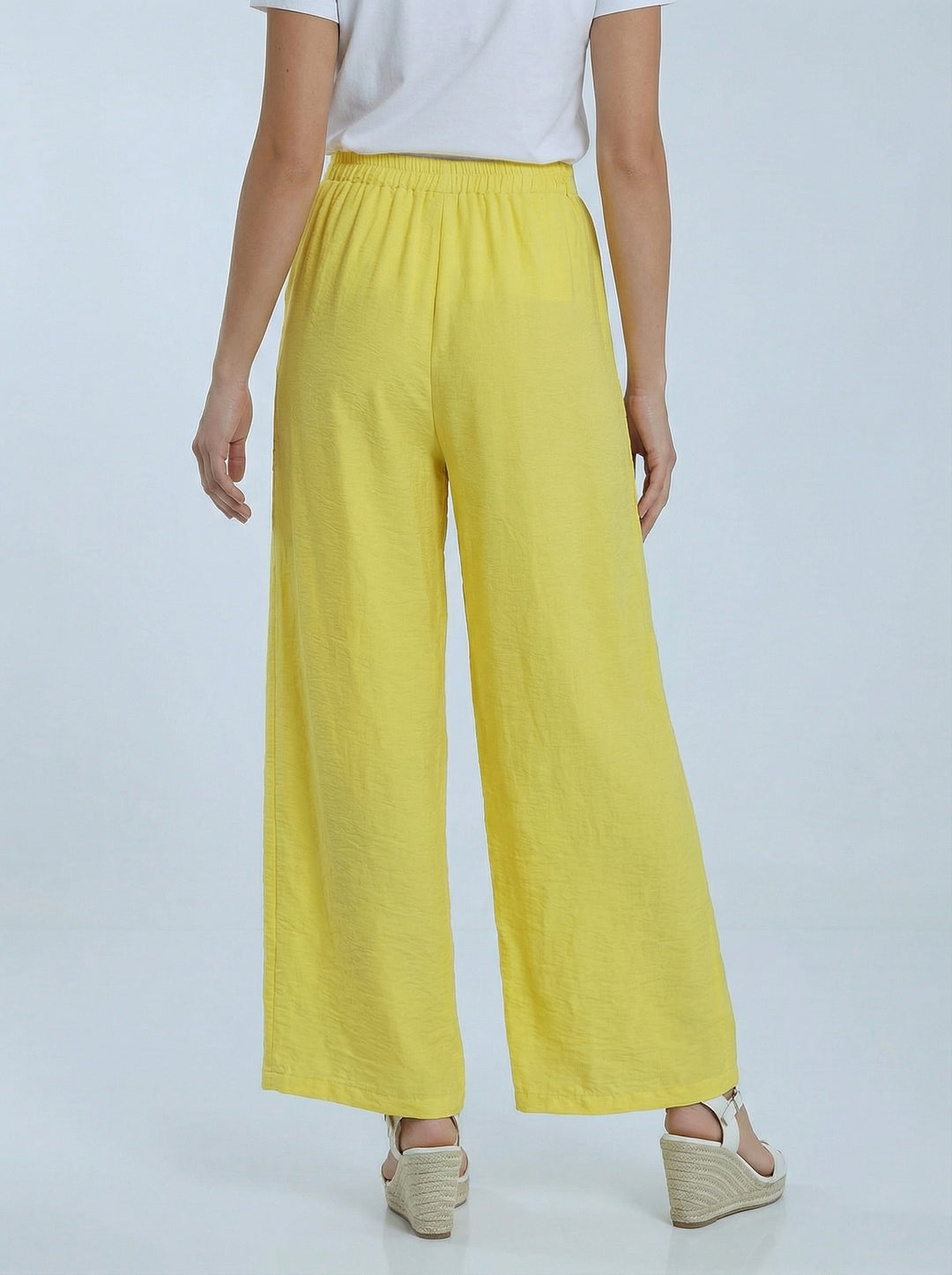 "TILLY” Wrap Over Trousers  - Yellow