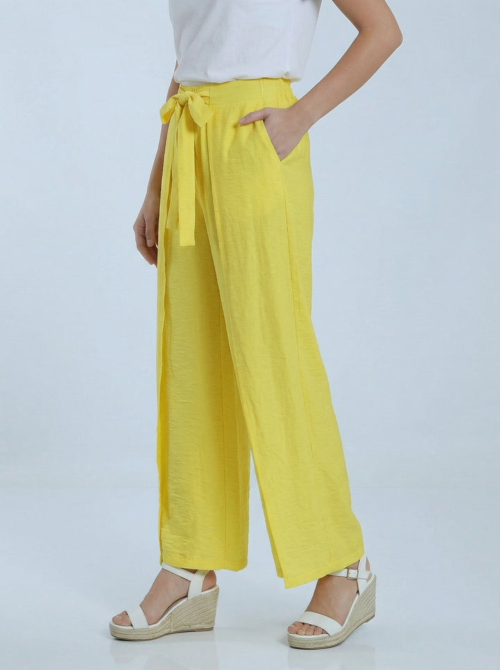 "TILLY” Wrap Over Trousers  - Yellow
