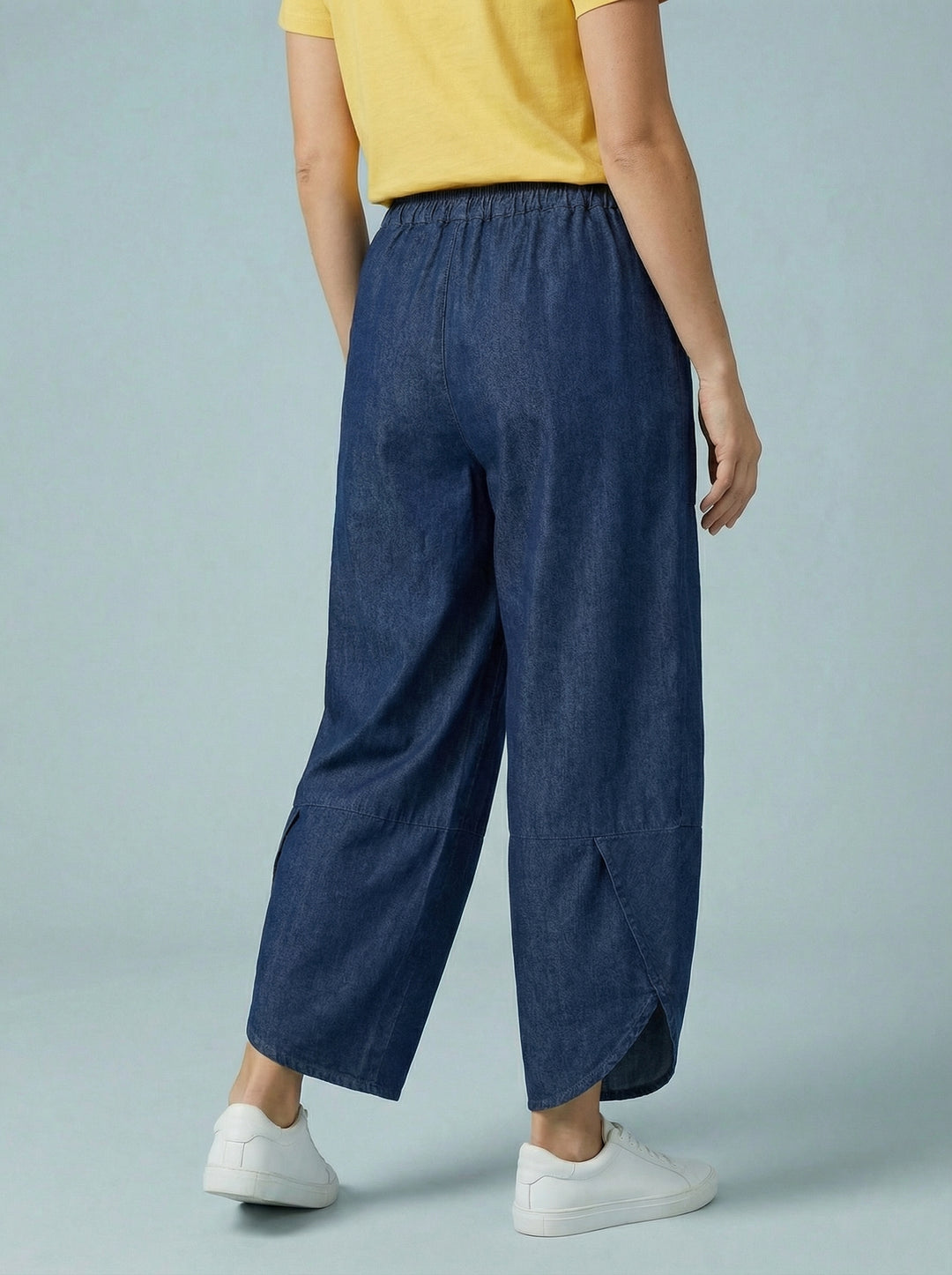 "ERIN” Barrel Trousers - Dark Denim