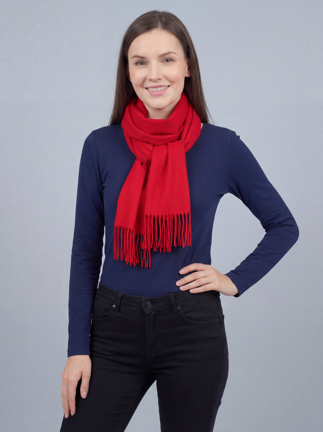 No.121 Classic Soft Scarf-Red