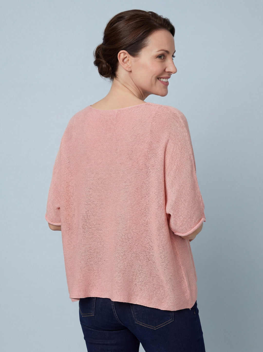 "RAYA”Fine Knit Top - Blush Pink