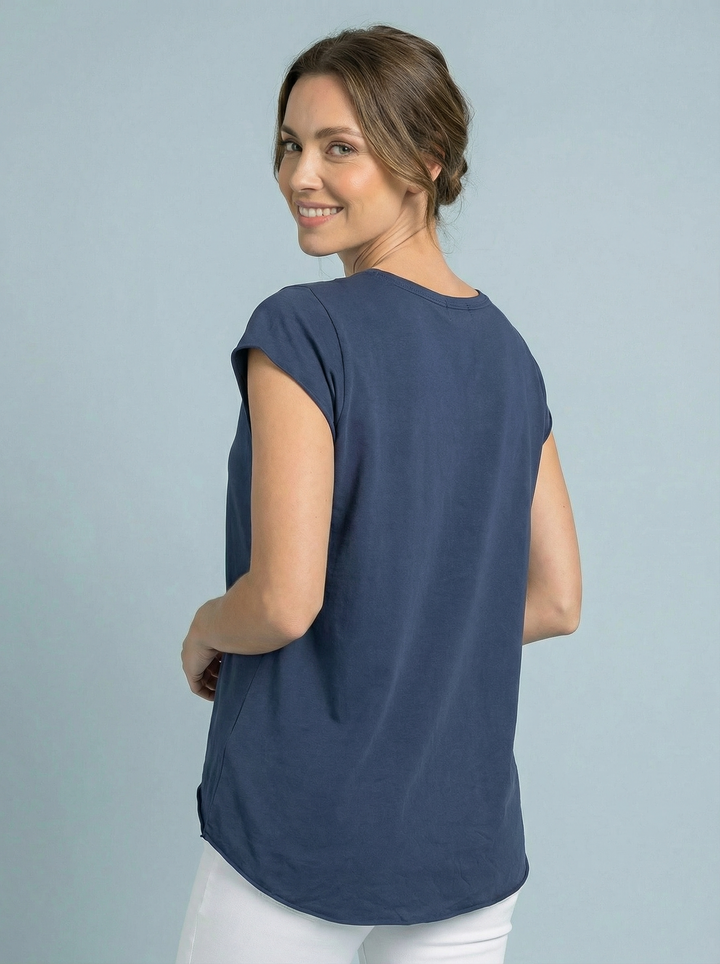 “SIENNA” T-Shirt - Navy