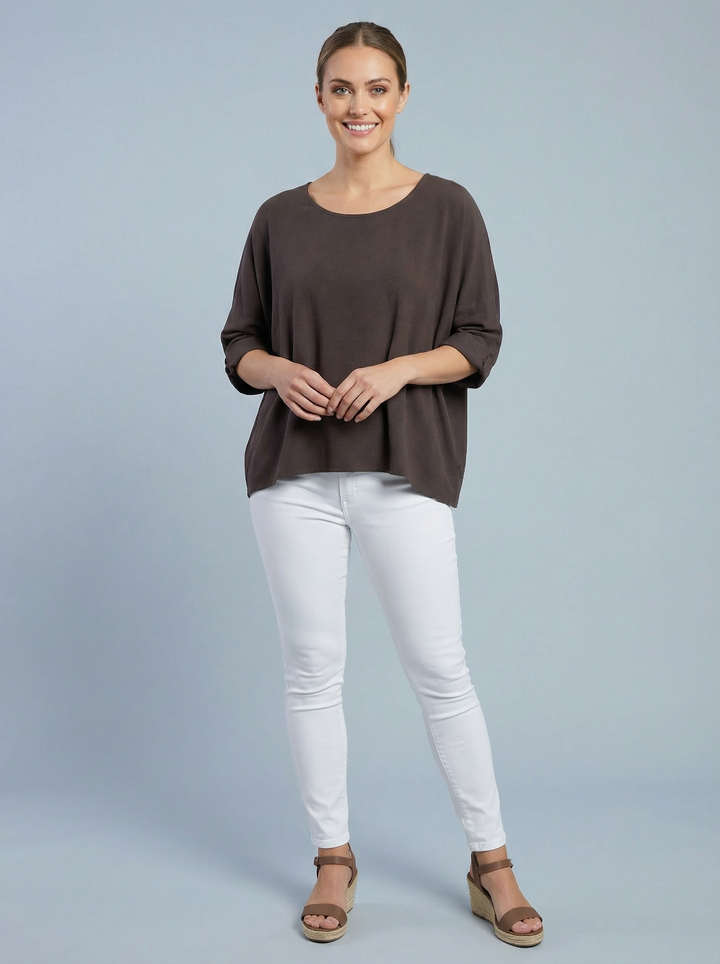 “COLETTE” Top - Chocolate Brown