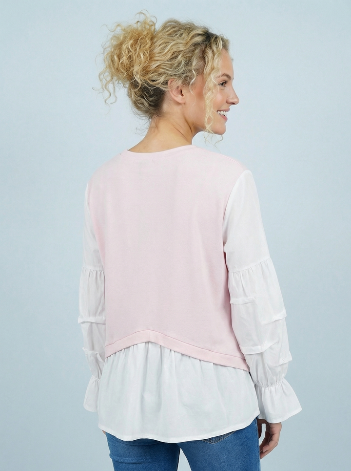 "QUINN” Sweat Top - Blush Pink