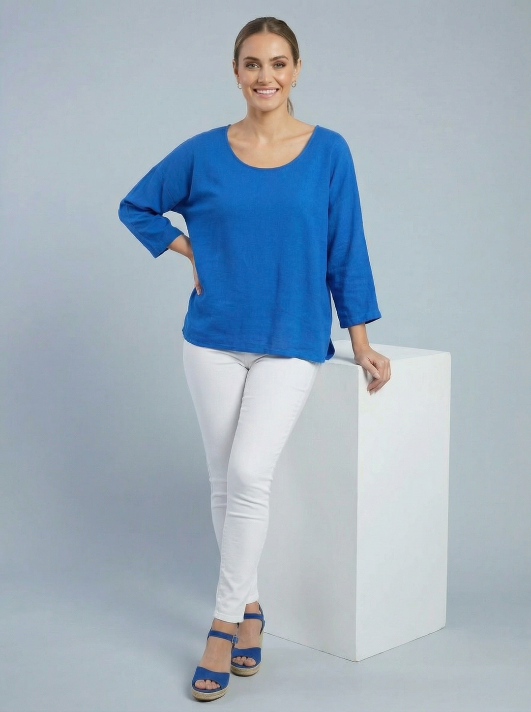 “COLETTE” Top - Royal Blue