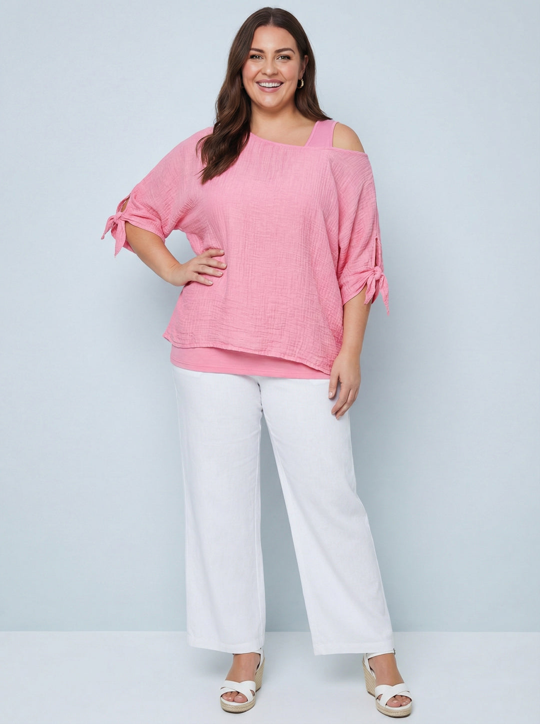 "NANCY” Relaxed Fit Top - Pink