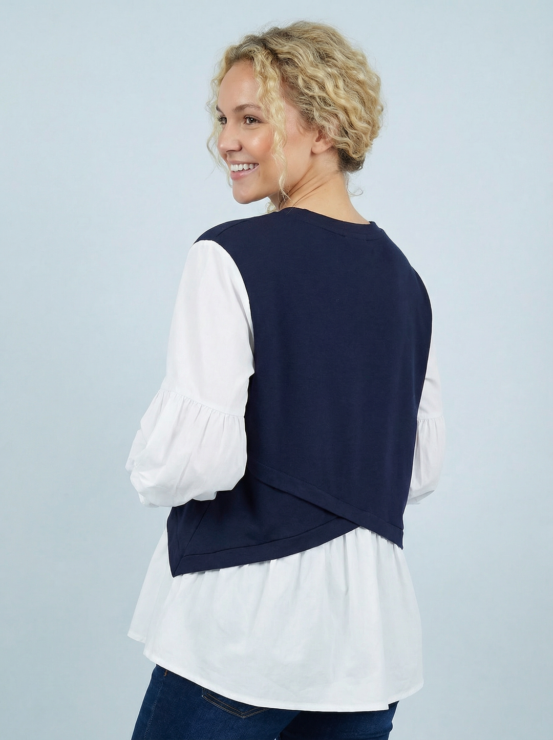 "QUINN” Sweat Top - Navy