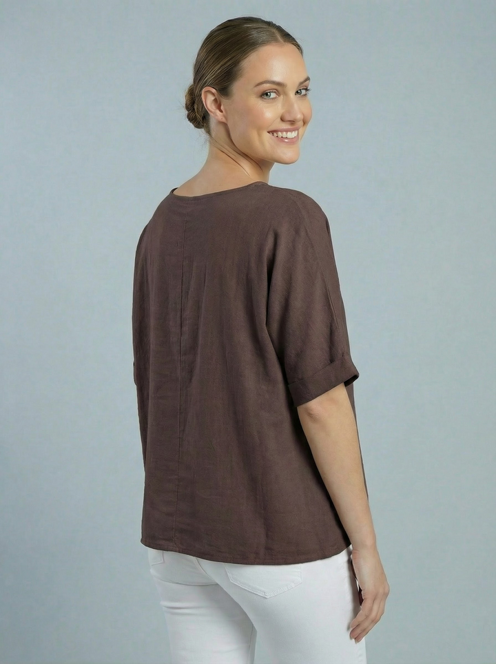 “COLETTE” Top - Chocolate Brown