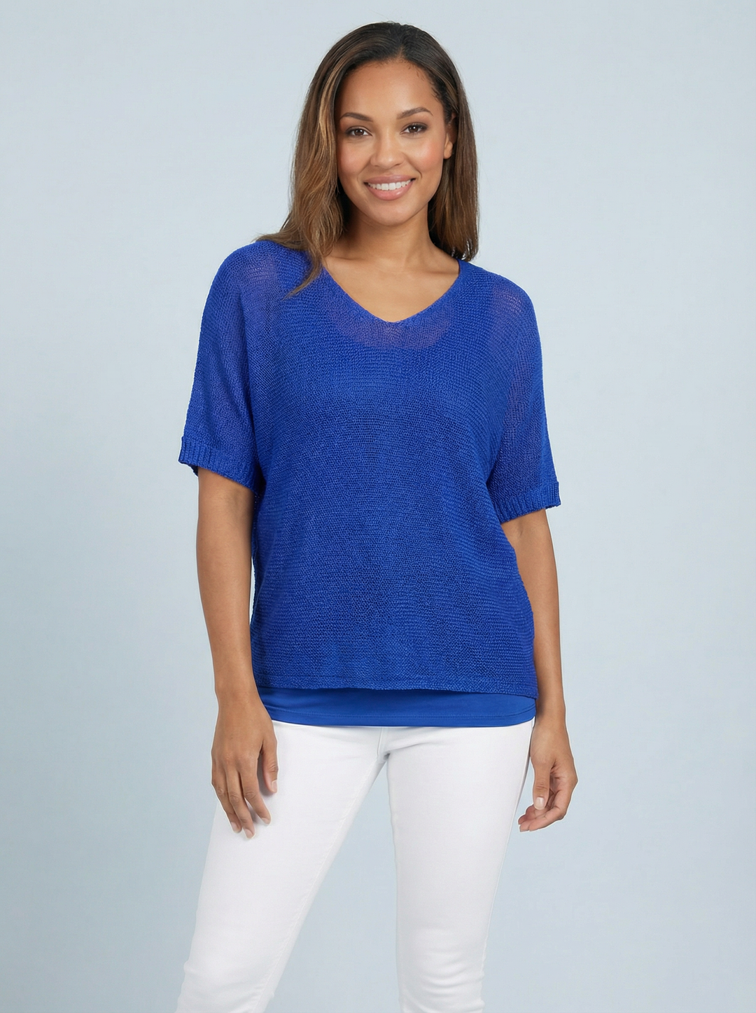 “TIFFANY” Button Back Fine Knit Top