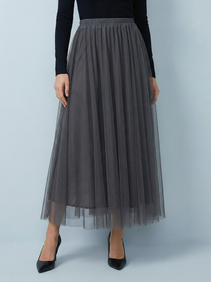 "IZZY" Tulle Skirt - Grey